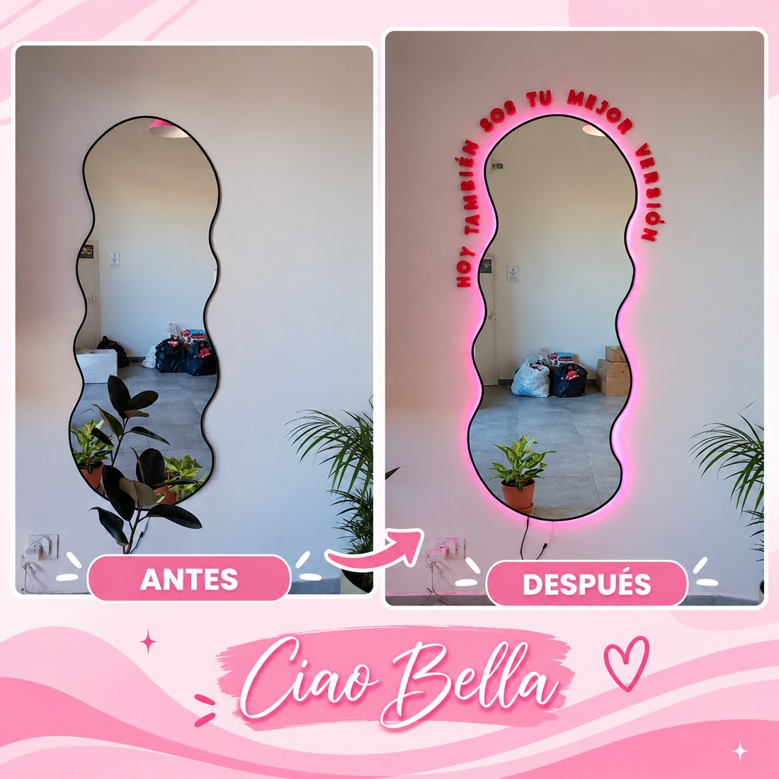 Espejo decorativo realizado para Ciao Bella